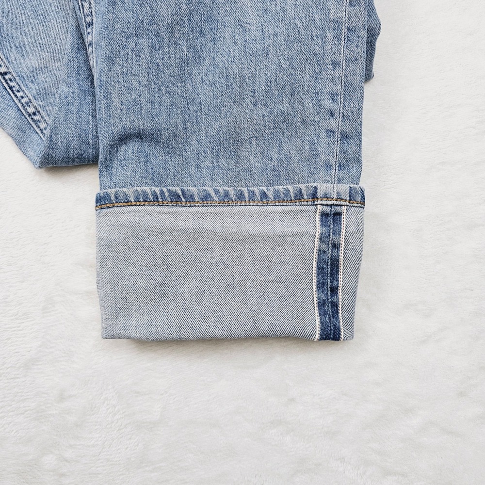 Everlane Selvedge Straight Fit Jeans Mens 32W 32L Blue Organic Cotton Stretch - Picture 6 of 13